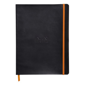 Rhodia Softcover Notebook - Large - Black- Dotted